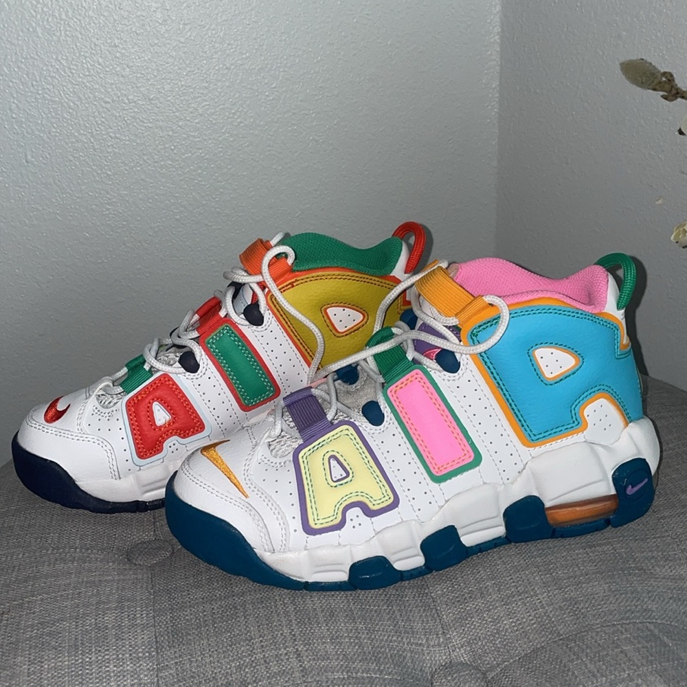 Nike Grade Schoolair More Uptempo Size 3.5 - Picture 4 of 9